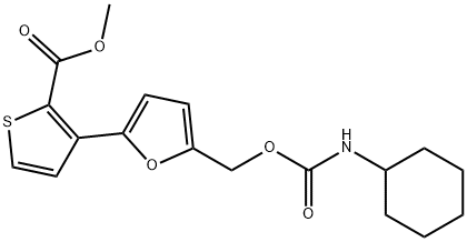 METHYL 3-[5-(([(CYCLOHEXYLAMINO)CARBONYL]OXY)METHYL)-2-FURYL]-2-THIOPHENECARBOXYLATE Struktur