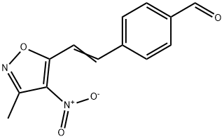 4-[2-(3-METHYL-4-NITRO-5-ISOXAZOLYL)VINYL]BENZENECARBALDEHYDE Struktur