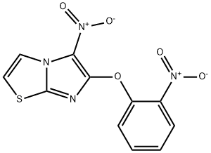 5-NITRO-6-(2-NITROPHENOXY)IMIDAZO[2,1-B][1,3]THIAZOLE Struktur