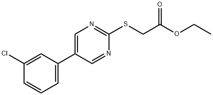 ETHYL 2-([5-(3-CHLOROPHENYL)-2-PYRIMIDINYL]SULFANYL)ACETATE Struktur