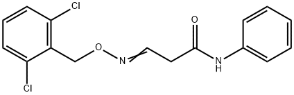 3-([(2,6-DICHLOROBENZYL)OXY]IMINO)-N-PHENYLPROPANAMIDE Struktur