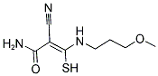 2-CYANO-3-MERCAPTO-3-[(3-METHOXYPROPYL)AMINO]ACRYLAMIDE Struktur