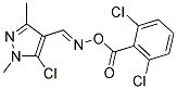 5-CHLORO-4-(([(2,6-DICHLOROBENZOYL)OXY]IMINO)METHYL)-1,3-DIMETHYL-1H-PYRAZOLE Struktur