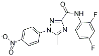 N-(2,4-DIFLUOROPHENYL)-5-METHYL-1-(4-NITROPHENYL)-1H-1,2,4-TRIAZOLE-3-CARBOXAMIDE Struktur