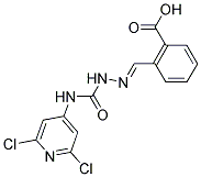 2-(2-([(2,6-DICHLORO-4-PYRIDYL)AMINO]CARBONYL)CARBOHYDRAZONOYL)BENZOIC ACID Struktur