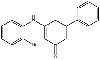 3-((2-BROMOPHENYL)AMINO)-5-PHENYLCYCLOHEX-2-EN-1-ONE Struktur