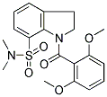 1-(2,6-DIMETHOXYBENZOYL)-7-(DIMETHYLAMINOSULPHONYL)-2,3-DIHYDRO-(1H)-INDOLE Struktur