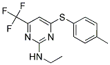 N-ETHYL-4-[(4-METHYLPHENYL)SULFANYL]-6-(TRIFLUOROMETHYL)-2-PYRIMIDINAMINE Struktur