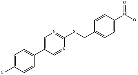 5-(4-CHLOROPHENYL)-2-PYRIMIDINYL 4-NITROBENZYL SULFIDE Struktur