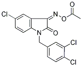 3-[(ACETYLOXY)IMINO]-5-CHLORO-1-(3,4-DICHLOROBENZYL)-1,3-DIHYDRO-2H-INDOL-2-ONE Struktur