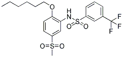 N-[2-(N-HEXYLOXY)-5-(METHYLSULPHONYL)PHENYL]-3-(TRIFLUOROMETHYL) BENZENESULPHONAMIDE Struktur