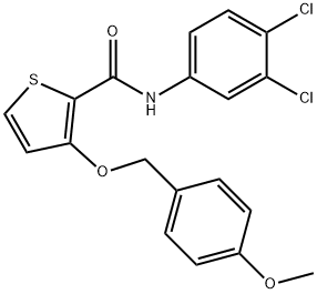 N-(3,4-DICHLOROPHENYL)-3-[(4-METHOXYBENZYL)OXY]-2-THIOPHENECARBOXAMIDE Struktur