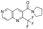 [(2-(TRIFLUOROMETHYL)-1,6-NAPHTHYRIDIN-3-YL)CARBONYL]PYRROLIDINE Struktur