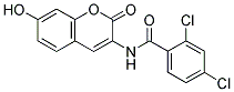 2,4-DICHLORO-N-(7-HYDROXY-2-OXO-2H-CHROMEN-3-YL)BENZENECARBOXAMIDE Struktur