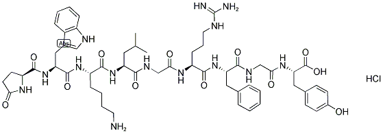 PYR-TRP-LYS-LEU-GLY-ARG-PHE-GLY-TYR-OH HCL Struktur