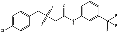 2-[(4-CHLOROBENZYL)SULFONYL]-N-[3-(TRIFLUOROMETHYL)PHENYL]ACETAMIDE Struktur