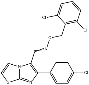 6-(4-CHLOROPHENYL)IMIDAZO[2,1-B][1,3]THIAZOLE-5-CARBALDEHYDE O-(2,6-DICHLOROBENZYL)OXIME Struktur