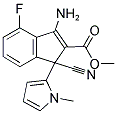 METHYL 3-AMINO-1-CYANO-4-FLUORO-1-(1-METHYL-1H-PYRROL-2-YL)-1H-INDENE-2-CARBOXYLATE Struktur