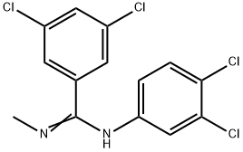 3,5-DICHLORO-N-(3,4-DICHLOROPHENYL)-N'-METHYLBENZENECARBOXIMIDAMIDE Struktur