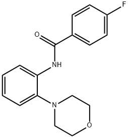 4-FLUORO-N-(2-MORPHOLINOPHENYL)BENZENECARBOXAMIDE Struktur