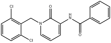 N-[1-(2,6-DICHLOROBENZYL)-2-OXO-1,2-DIHYDRO-3-PYRIDINYL]BENZENECARBOXAMIDE Struktur