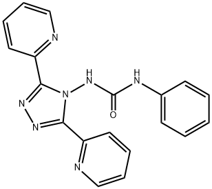 N-[3,5-DI(2-PYRIDINYL)-4H-1,2,4-TRIAZOL-4-YL]-N'-PHENYLUREA Struktur