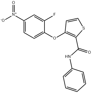 3-(2-FLUORO-4-NITROPHENOXY)-N-PHENYL-2-THIOPHENECARBOXAMIDE Struktur