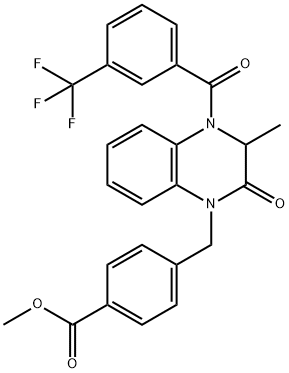 METHYL 4-([3-METHYL-2-OXO-4-[3-(TRIFLUOROMETHYL)BENZOYL]-3,4-DIHYDRO-1(2H)-QUINOXALINYL]METHYL)BENZENECARBOXYLATE Struktur