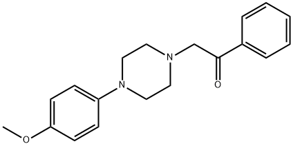 2-[4-(4-METHOXYPHENYL)PIPERAZINO]-1-PHENYL-1-ETHANONE Struktur