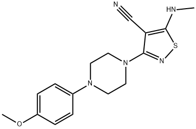 3-[4-(4-METHOXYPHENYL)PIPERAZINO]-5-(METHYLAMINO)-4-ISOTHIAZOLECARBONITRILE Struktur