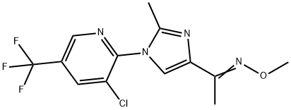 1-(1-[3-CHLORO-5-(TRIFLUOROMETHYL)-2-PYRIDINYL]-2-METHYL-1H-IMIDAZOL-4-YL)-1-ETHANONE O-METHYLOXIME Struktur