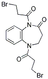 1,5-DI(3-BROMOPROPANOYL)-2,3,4,5-TETRAHYDRO-1H-1,5-BENZODIAZEPIN-2-ONE Struktur