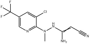 3-AMINO-3-(2-[3-CHLORO-5-(TRIFLUOROMETHYL)-2-PYRIDINYL]-2-METHYLHYDRAZINO)ACRYLONITRILE Struktur