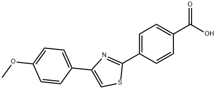 4-[4-(4-METHOXYPHENYL)-1,3-THIAZOL-2-YL]BENZENECARBOXYLIC ACID Struktur