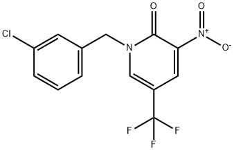 1-(3-CHLOROBENZYL)-3-NITRO-5-(TRIFLUOROMETHYL)-2(1H)-PYRIDINONE Struktur