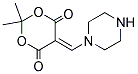 2,2-DIMETHYL-5-(PIPERAZINYLMETHYLENE)-1,3-DIOXANE-4,6-DIONE Struktur