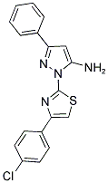 1-[4-(4-CHLOROPHENYL)-1,3-THIAZOL-2-YL]-3-PHENYL-1H-PYRAZOL-5-AMINE Struktur