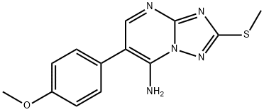 6-(4-METHOXYPHENYL)-2-(METHYLSULFANYL)[1,2,4]TRIAZOLO[1,5-A]PYRIMIDIN-7-AMINE Struktur