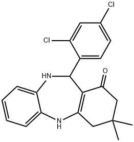 2,10-DIAZA-9-(2,4-DICHLOROPHENYL)-5,5-DIMETHYLTRICYCLO[9.4.0.0(3,8)]PENTADECA-1(11),3(8),12,14-TETRAEN-7-ONE Struktur