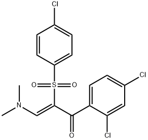 2-[(4-CHLOROPHENYL)SULFONYL]-1-(2,4-DICHLOROPHENYL)-3-(DIMETHYLAMINO)-2-PROPEN-1-ONE Struktur