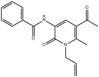 N-(5-ACETYL-1-ALLYL-6-METHYL-2-OXO-1,2-DIHYDRO-3-PYRIDINYL)BENZENECARBOXAMIDE Struktur