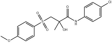 N-(4-CHLOROPHENYL)-2-HYDROXY-3-[(4-METHOXYPHENYL)SULFONYL]-2-METHYLPROPANAMIDE Struktur