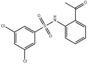 N-(2-ACETYLPHENYL)-3,5-DICHLOROBENZENESULFONAMIDE Struktur