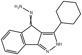 3-CYCLOHEXYLINDENO[3,2-C]PYRAZOL-4-HYDRAZONE Struktur