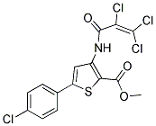 METHYL 5-(4-CHLOROPHENYL)-3-[(2,3,3-TRICHLOROACRYLOYL)AMINO]THIOPHENE-2-CARBOXYLATE Struktur