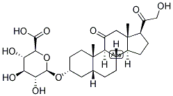 5-BETA-PREGNAN-3-ALPHA, 21-DIOL-11,20-DIONE 3-GLUCOSIDURONATE Struktur