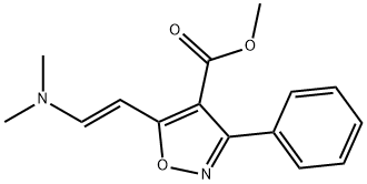 METHYL 5-[2-(DIMETHYLAMINO)VINYL]-3-PHENYL-4-ISOXAZOLECARBOXYLATE Struktur