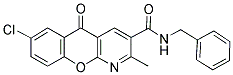 N-BENZYL-7-CHLORO-2-METHYL-5-OXO-5H-CHROMENO[2,3-B]PYRIDINE-3-CARBOXAMIDE Struktur