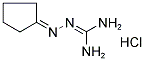 N'-CYCLOPENTYLIDENAMINOMETHANEHYDRAZONAMIDE HYDROCHLORIDE Struktur