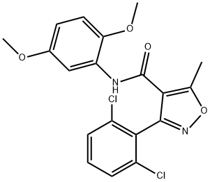 (3-(2,6-DICHLOROPHENYL)-5-METHYLISOXAZOL-4-YL)-N-(2,5-DIMETHOXYPHENYL)FORMAMIDE Struktur